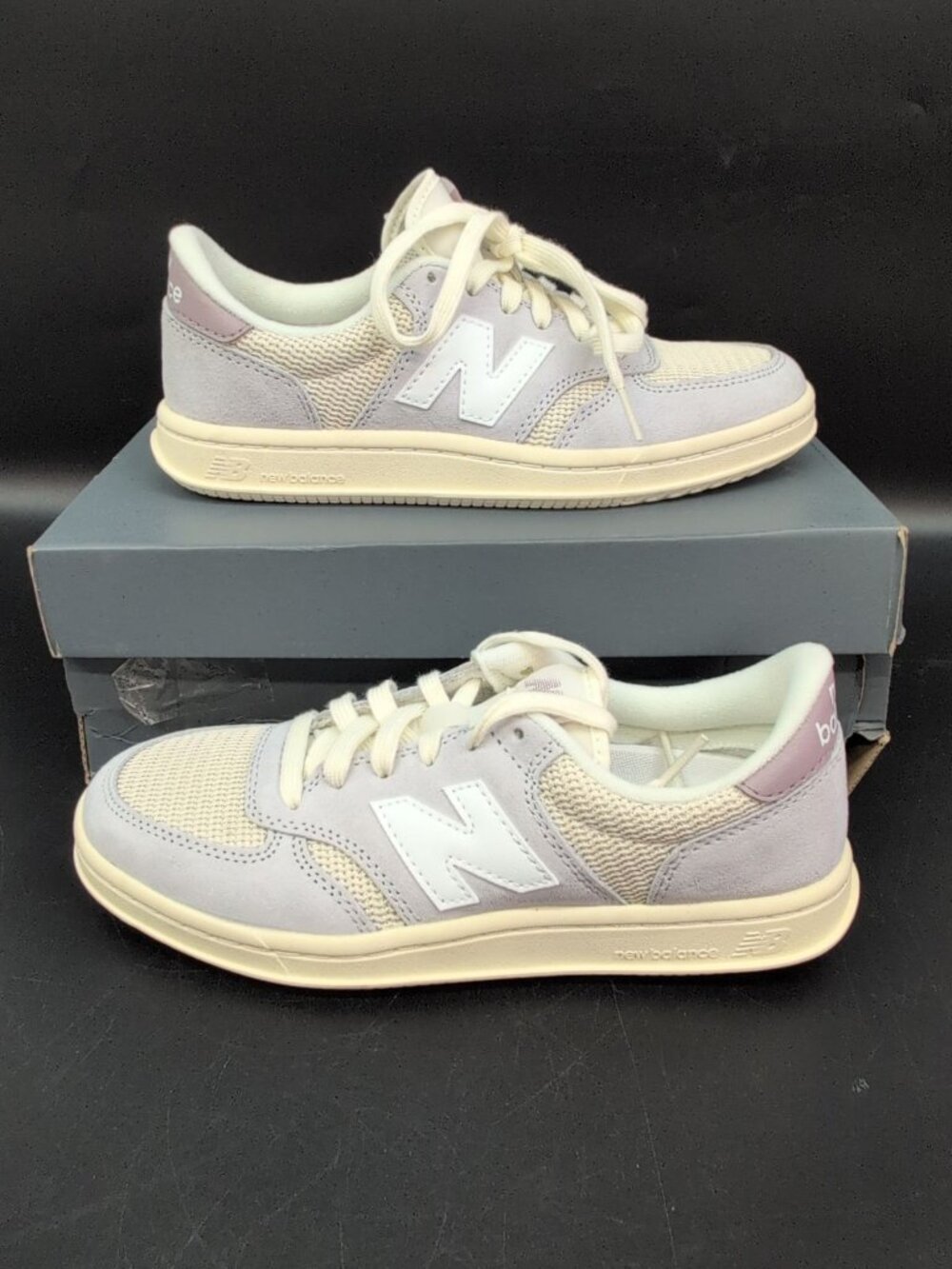 New Balance T500 Lace Up Casual Suede Sneaker Mens Shoe US 6D Grey Beige CT500GC